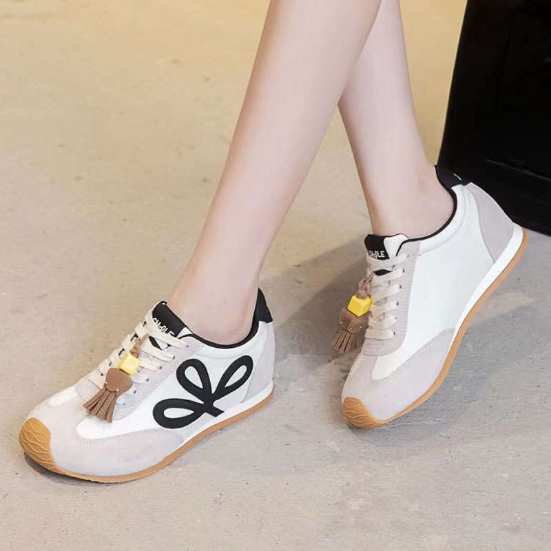 2025 Summer New Forrest Gump Thin Genuine Leather Breathable Height Increasing German Training Women Soft Sole Casual Sports Shoes