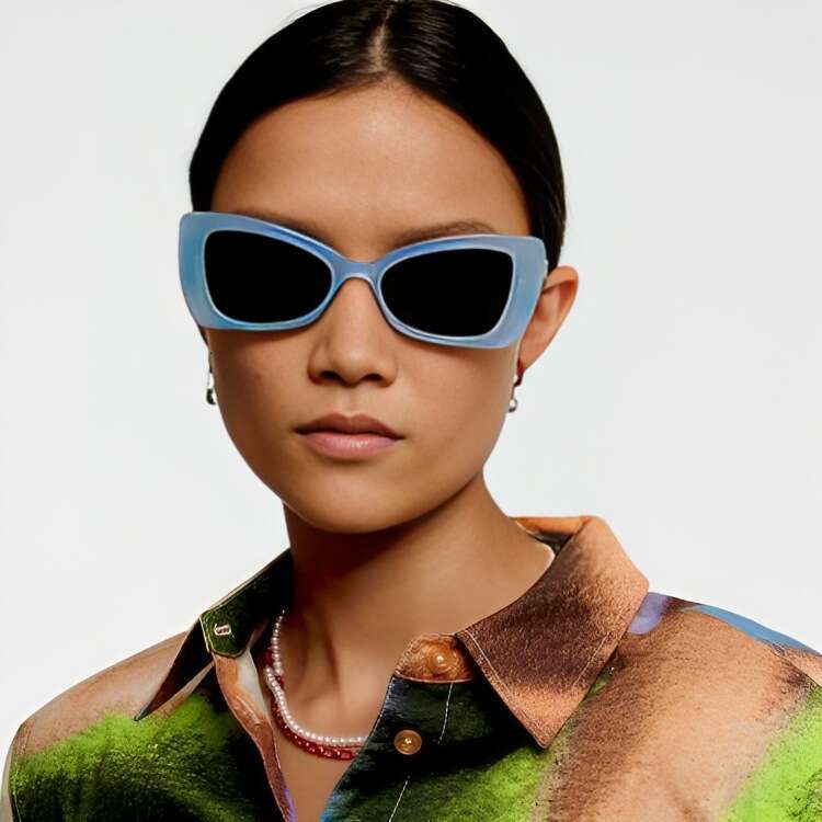 Fashion New Designer Large Bow Frame UV Protection Wide Leg Sunglasses