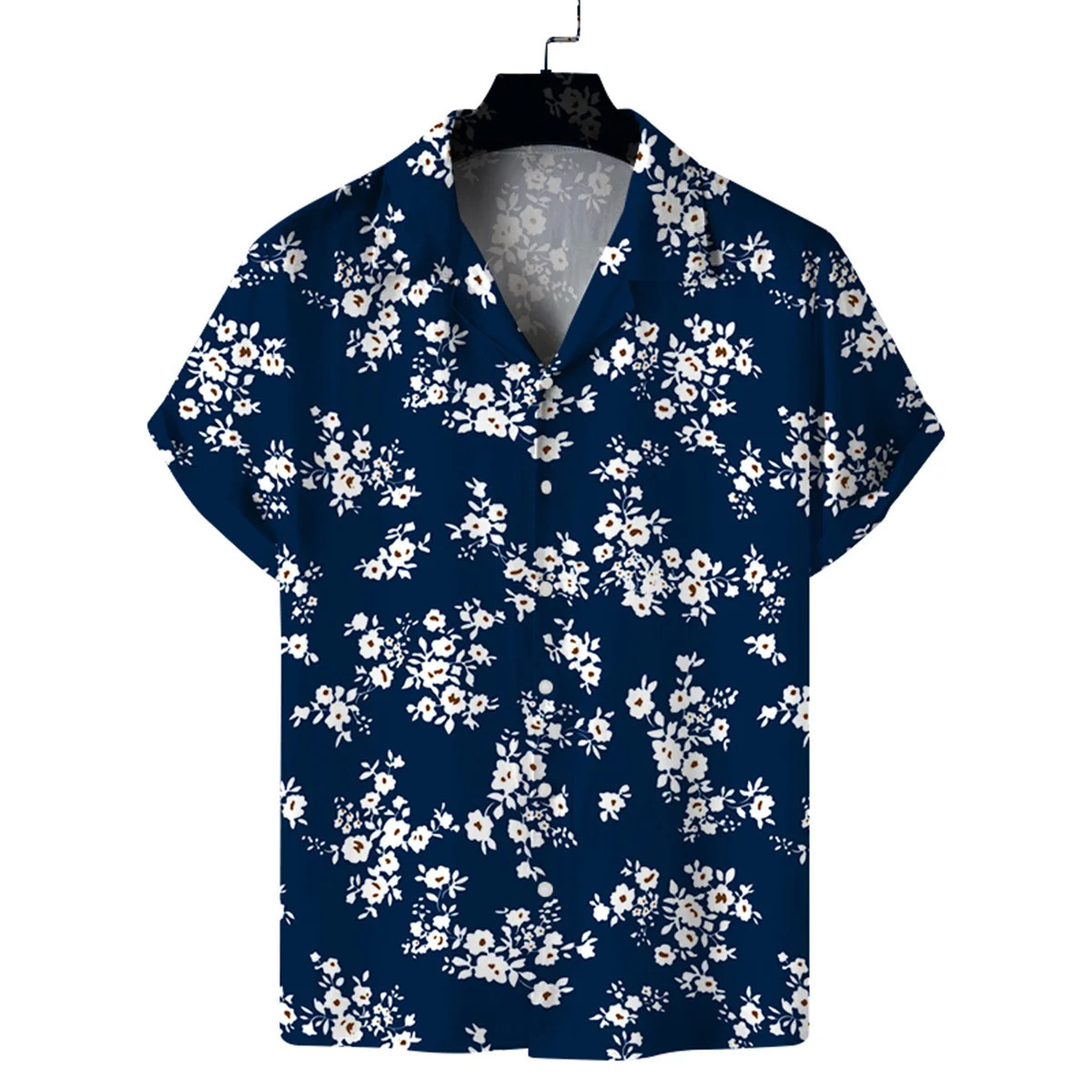 Summer mens personalized shortsleeved shirt printed Cuban casual Hawaiian collar beach 250808