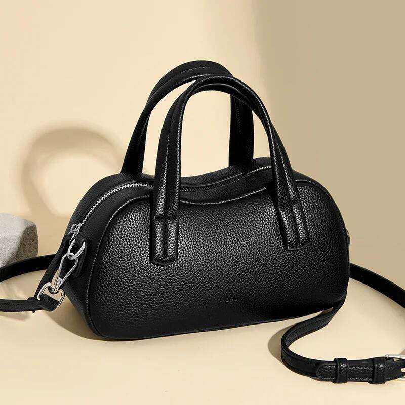 New High Quality Leather Tote Bag Brand Women Shoulder Crossbody Bags Ladies Simple Leisure Handbags Designer Purses