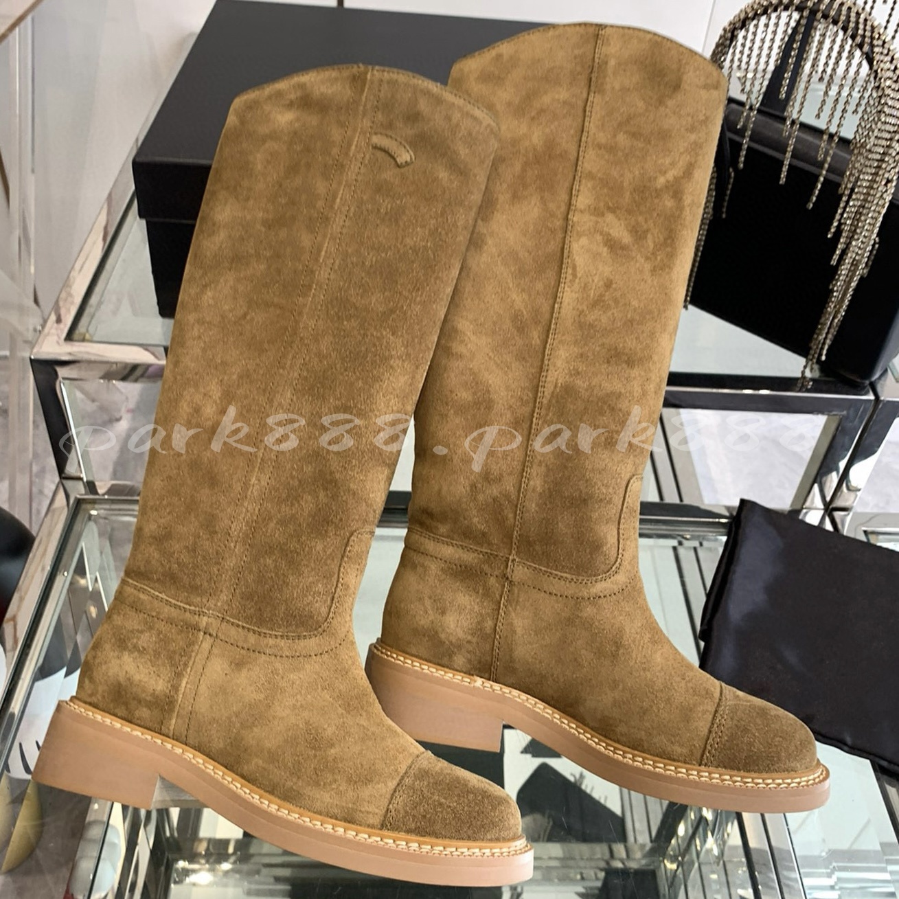 (Order by pic in opt, not by desc) Designers Boot Leather Ankle boots Fashion Winter Classic Womens Shoes Classical knee Martin For long Coarse