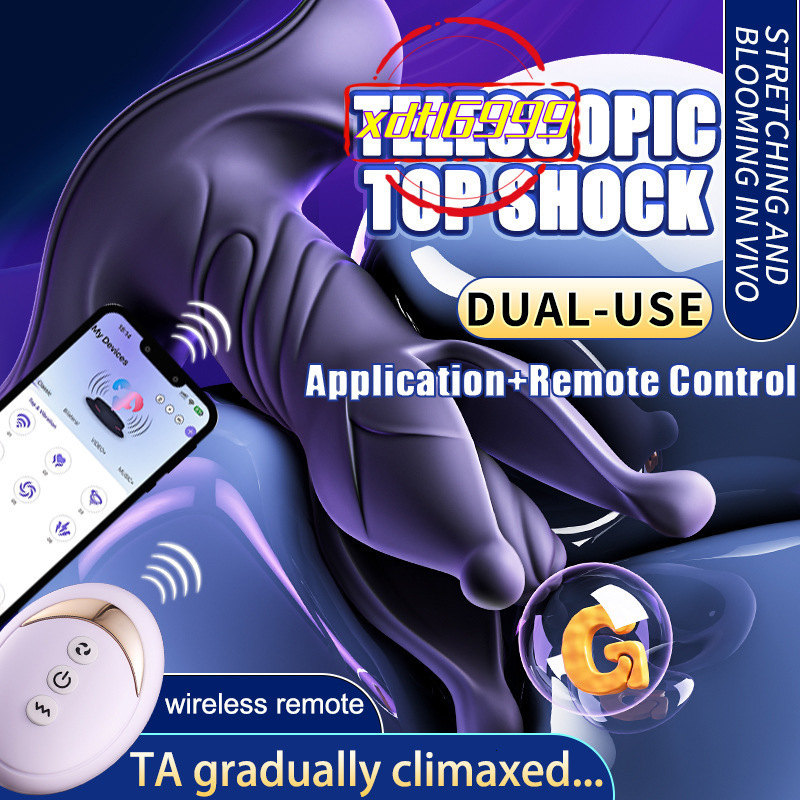 Silicone Remote Control Mens/Womens Prostate Massager Stretching Impact Slapping Insertion Vibrating Toys