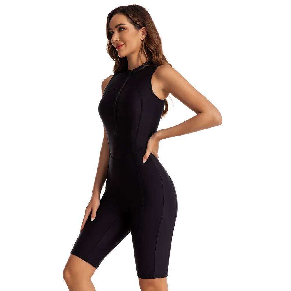 New Women's Swimsuit Fashions Sleeveless Style Surfing Female One Piece Bathing Suit Woman Swimwear Beachwear