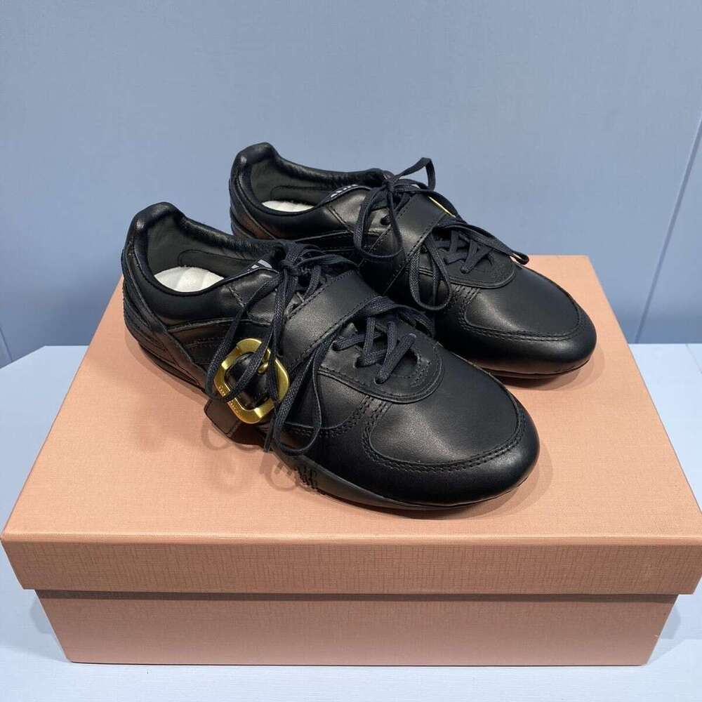 Cowhide Version~ Genuine Leather Niche Vintage Heavy-duty Lace-up Forrest Gump for Women Versatile One-strap Casual German Training Shoes
