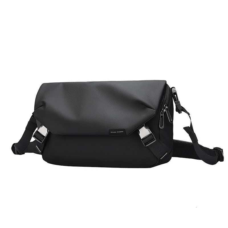 MarkRyden Harvey Leather Waterproof Multifunctional Messenger Bag Canvas Messenger bag men Mens crossbody bag Business Laptop Y250819