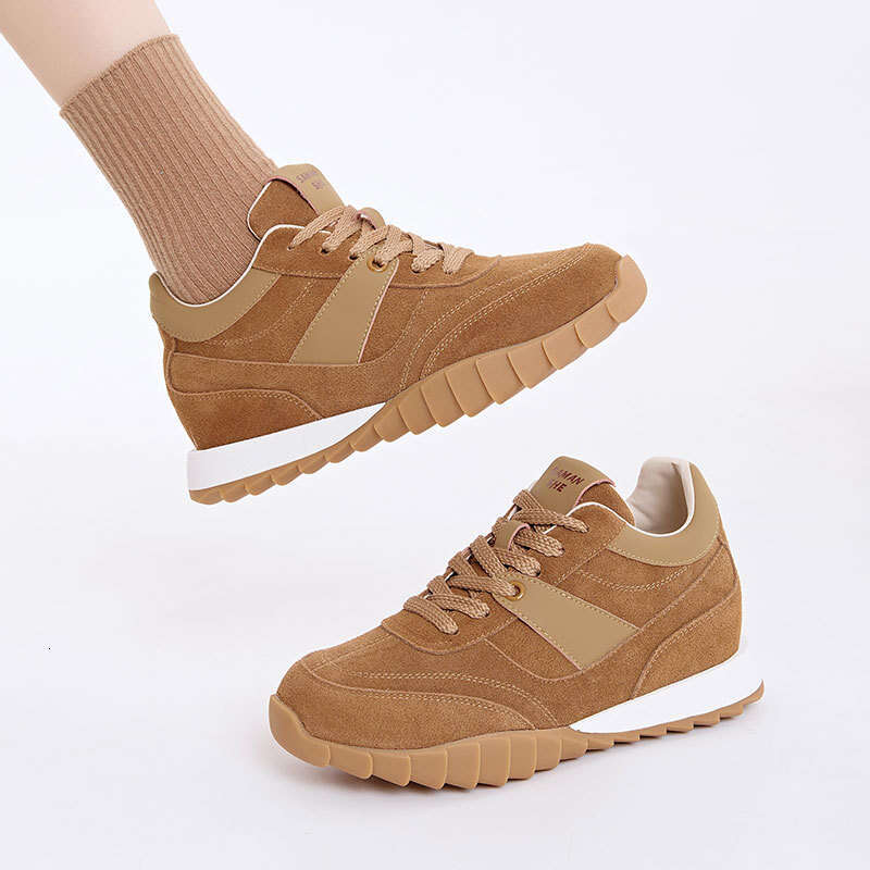 Miss Zhao Same Style Women's Dad 2024 Autumn New Height Increase 7.5cm Dexun Color Block Versatile Forrest Gump Shoes
