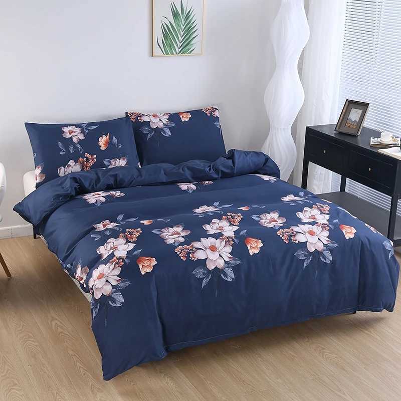 Reversible Summer Blossom Single Twin Full Queen Duvet Cover Set Y250819