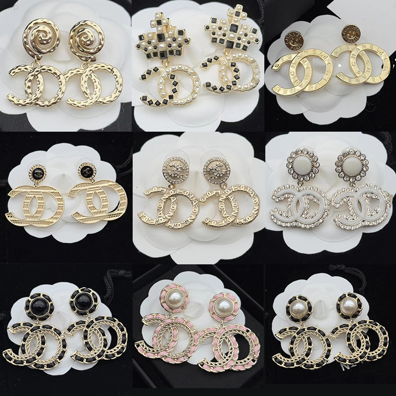 chanelearings chanelearring 2025 luxury brand cc earring classic retro women earrings designer natural pearl&crystal s925 silver jewelry chanelly channels LVC6