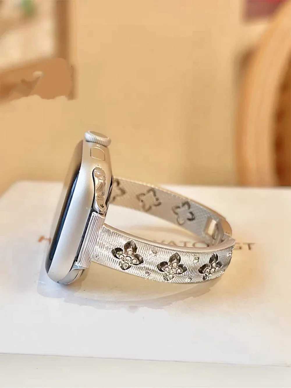 N Bling Stainless Steel Bracelet Link For Watch Band Series 8/7/6/10/9 40mm 41mm 38mm 42mm 44mm 45mm 46mm Strap Y250820