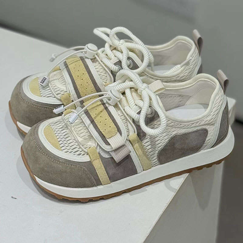 Internet Celebrity 2025 Summer New Thick-Soled Mesh Hollow Breathable Versatile Ugly Cute Big-Toe Style Forrest Gump Shoes