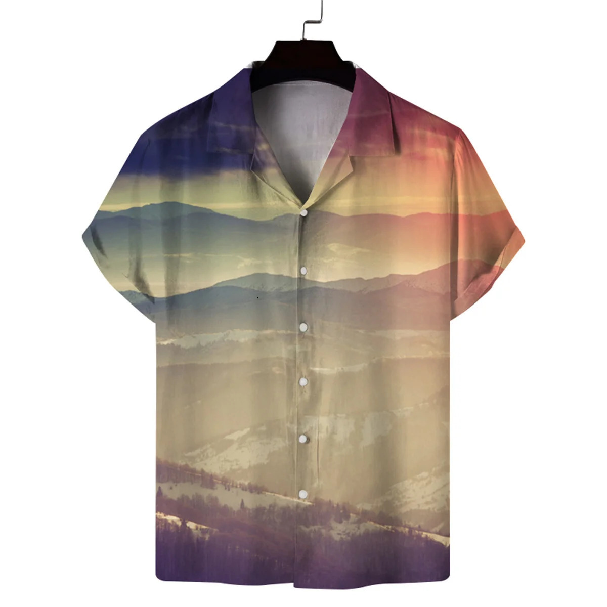 Mens summer Hawaiian casual fashion floral shortsleeved shirt mens printed Cuban collar personalized beach 250808