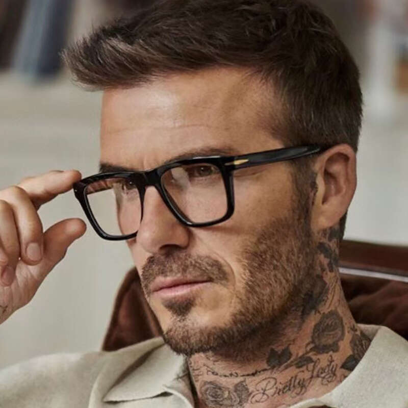 Trendy New Simple Small Square Frame Sunglasses Personality Metal Designer Decoration Fashion Glasses