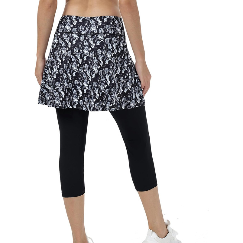 Women Athletic Skirts Leggings,Skirted Leggings Skorts with Pockets