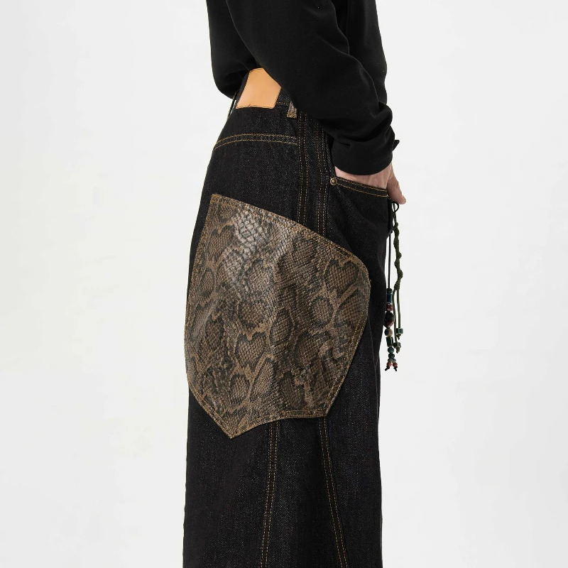 Y2k Vintage Jeans Trendy Pocket Stitching American Machete Men Women Wide Leg Pants Harajuku Hip Hop Streetwear Baggy Z260313