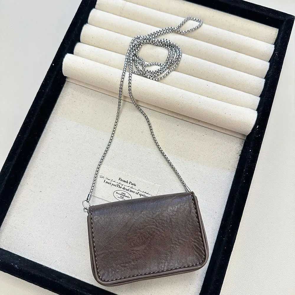 Fashion Single Shoulder Bag PU Portable Lipstick Storage Bag Korean Style Solid Color Small Square Bag Outdoor Y250819