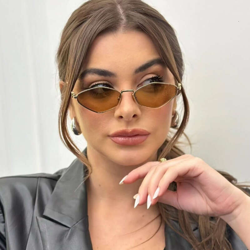 Designer Fashion Diamond-Shaped for Women 2025 New Small Frame Metal Sunglasses