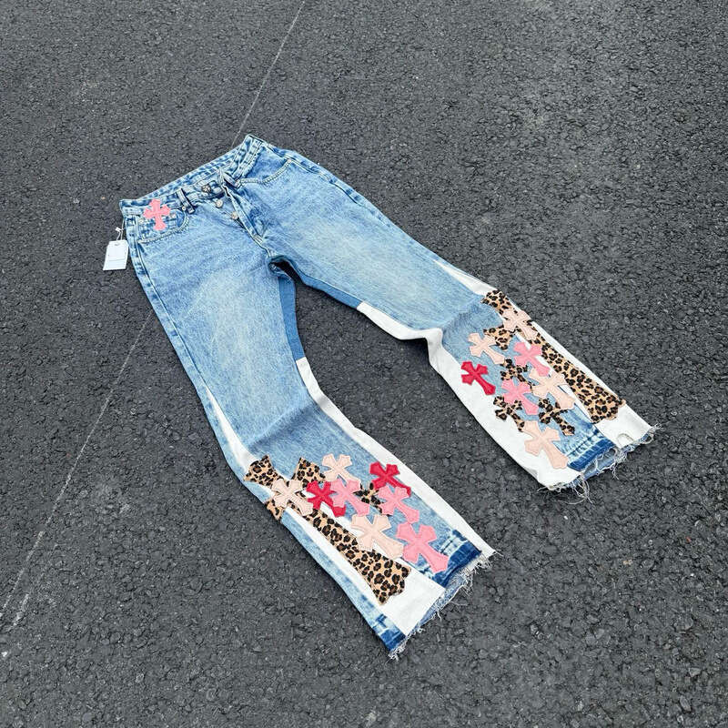 2025 New Hip-Hop Gothic Style Jeans for Women Street Slim Fit Y2K High Waist Flared Pants
