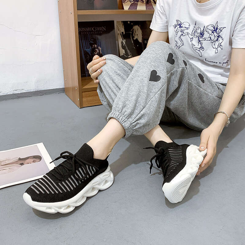 TikTok Live Casual Sports for Women 2023 New Style Easy-to-Match Sock Dad Shoes Ins White Sneakers Trendy