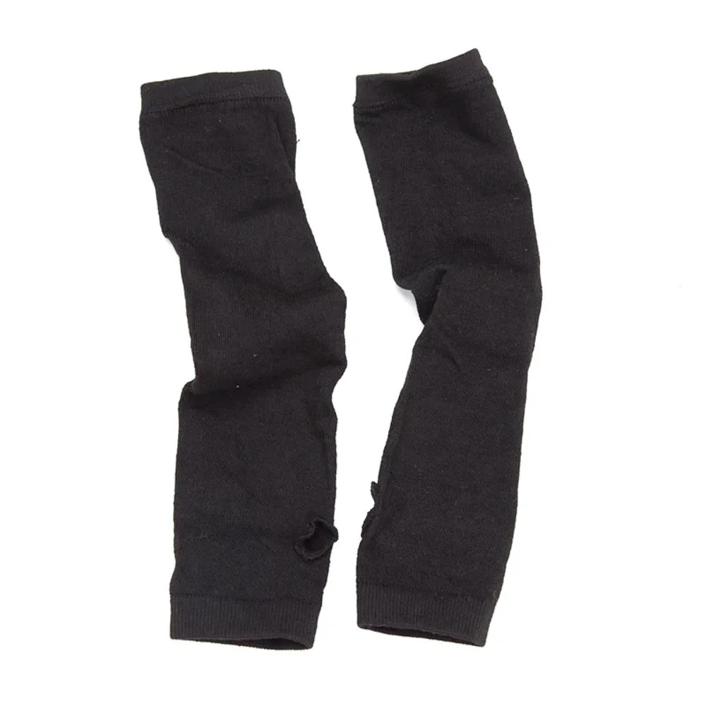 Women Winter Warm Long Sleeves Gloves Fingerless Stripe Hiphop Knitted Elbow Mittens Elastic Outdoor Warmer Arm Halloween 250811