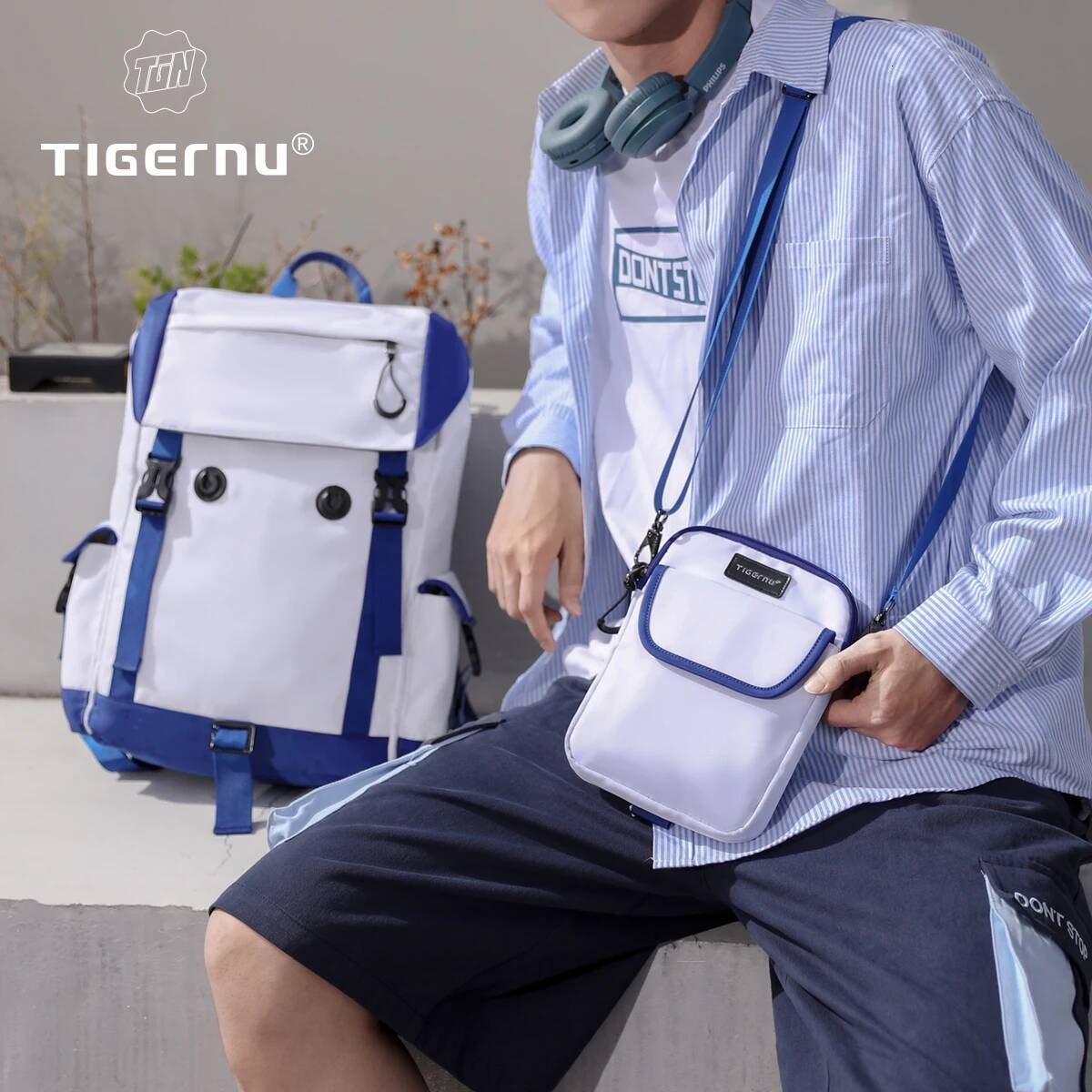 Tigernu New Multifunctional Backpack Fashion School college For 14inch Laptop With Removable Small Shoulder Bags high-quality