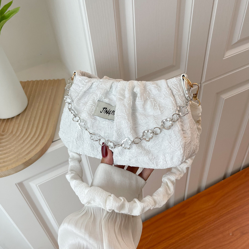 2025 autumn niche women's small bag new pleated fashionable armpit bag fashion shoulder bag women's crossbody bag designer bag women's 