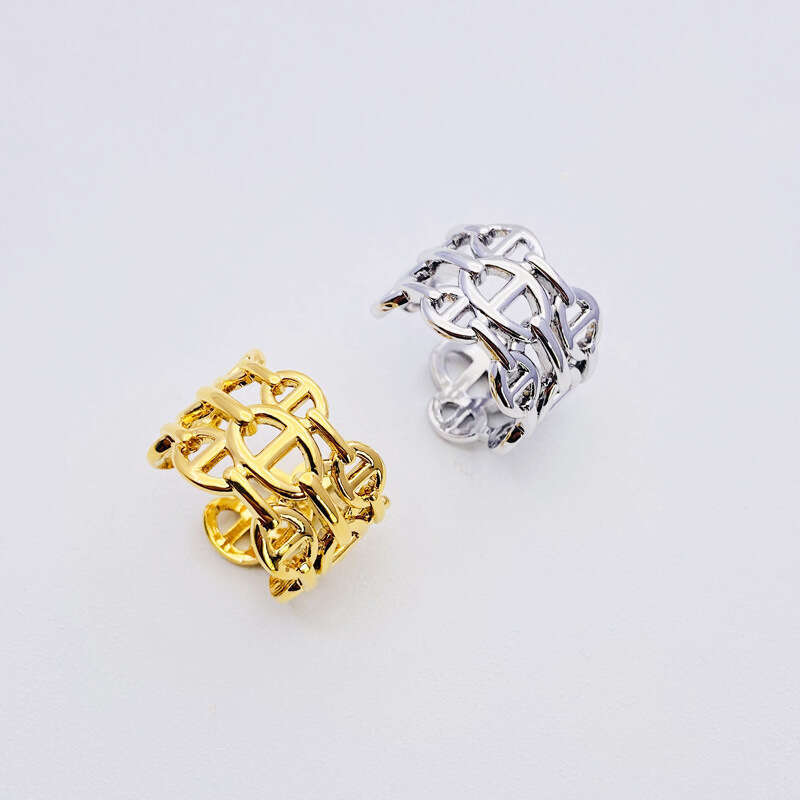 Pig Nose Open Ring for Women Ins Cold Style Cool Exaggerated Fashion Hip Hop Personality Rings Qingdao