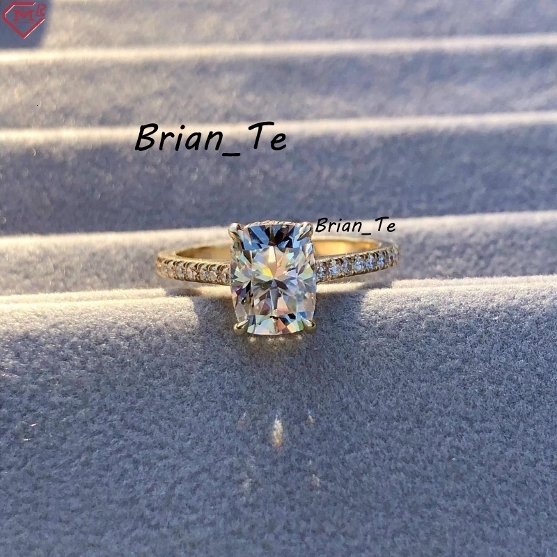 IGI CVD Lab Grown Diamond Ring Engagement Wedding 14k Gold 2ct VS1 Cushion Cut Diamond Rings