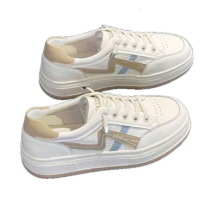 2025 New Summer Autumn Thick-Soled Dad for Women, Leather Surface, Breathable, Soft Sole, Lightweight, Versatile, Casual Sports, Forrest Gump Shoes