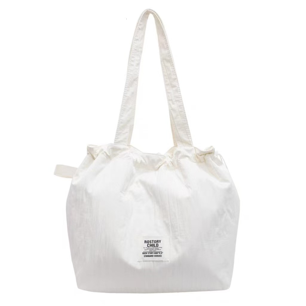 2025 autumn lazy style Korean version casual pleated cloth bag large capacity women's handbag simple niche commuting shoulder bag women's cr