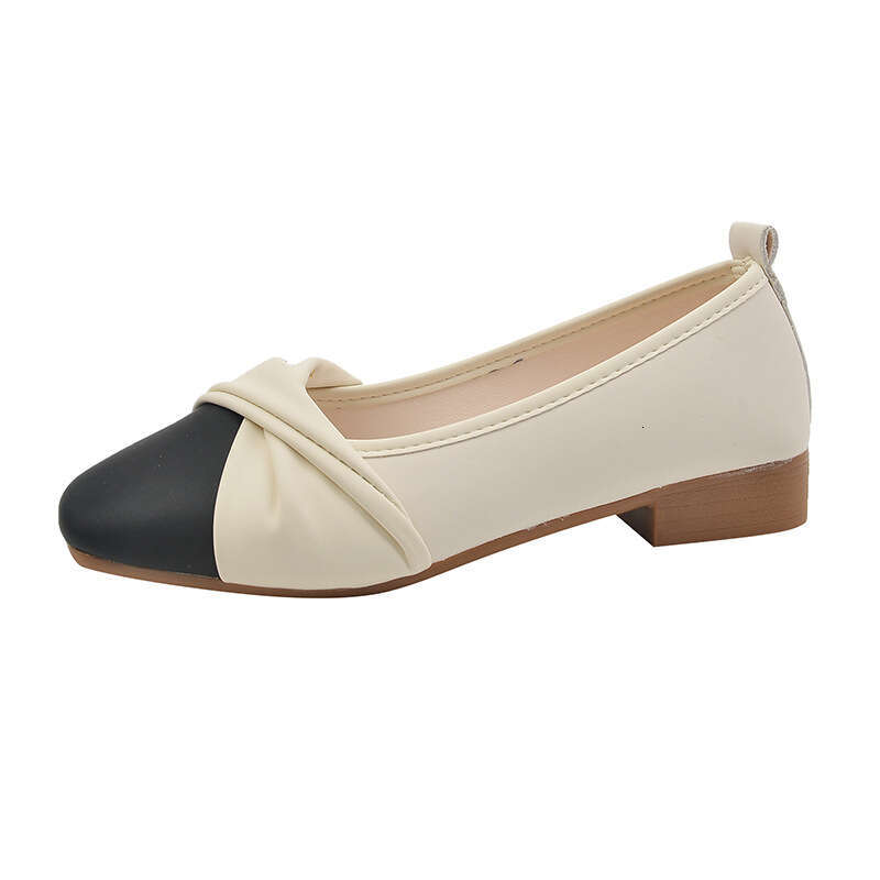 2023 Summer Women's Fashion Versatile Shallow Mouth Single Shoes Non-Slip Fabric Drop Heel Good Product Just That Simple