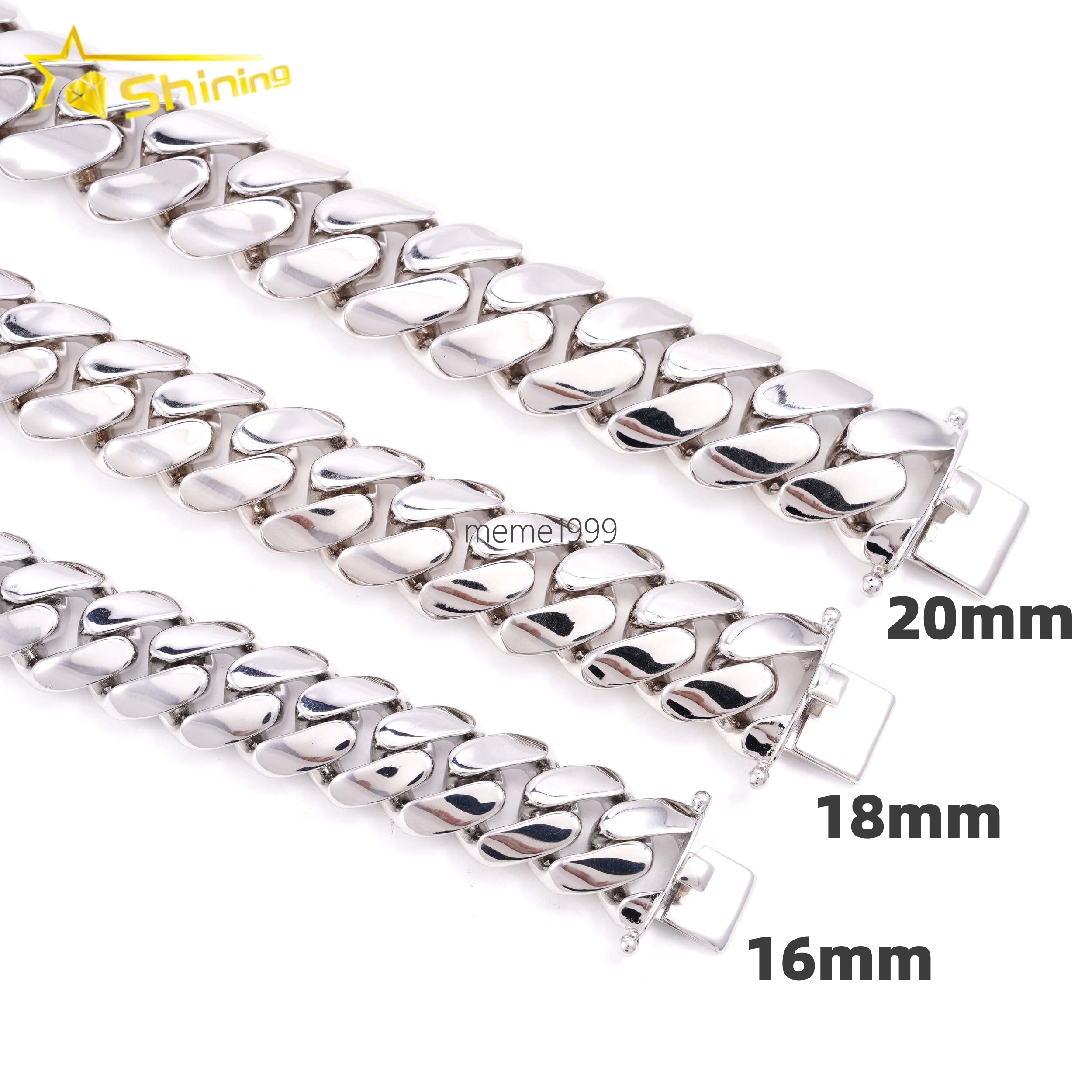 18K Gold Plated Hip Hop 16MM 18MM 20MM Brass Miami Cuban Link Chain Big Size Men Fashion Cuban Chain Necklace