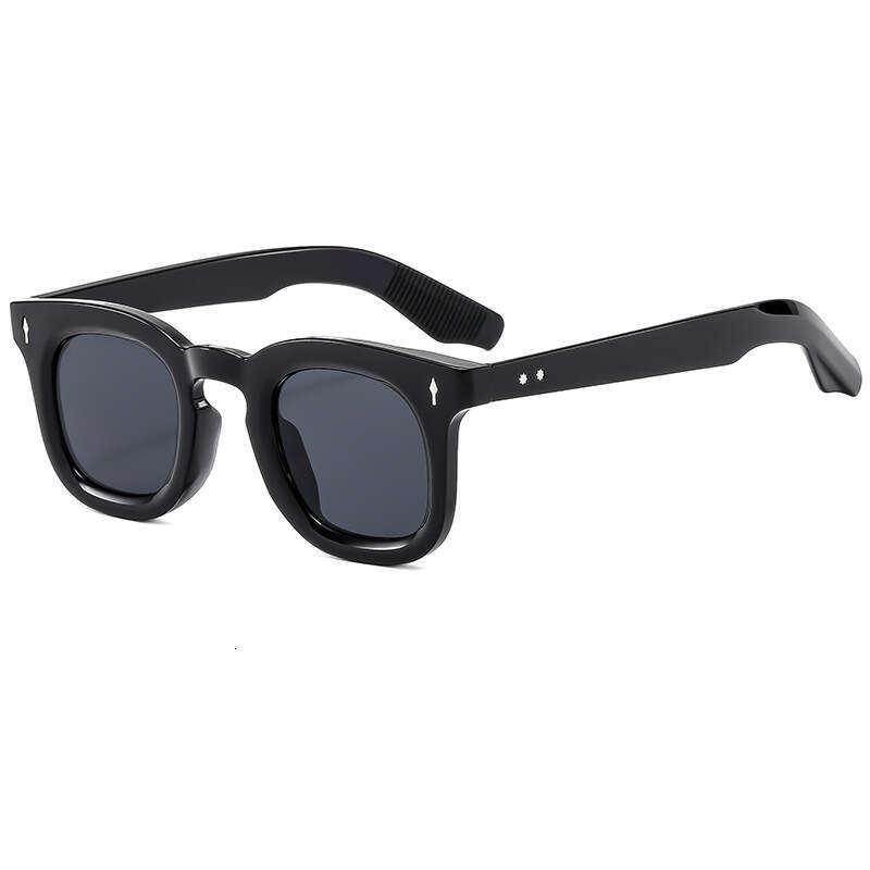 Men's Square Leopard Print Frame Travel Fashion Glasses Rivet New Style Designer Women's Sunglasses
