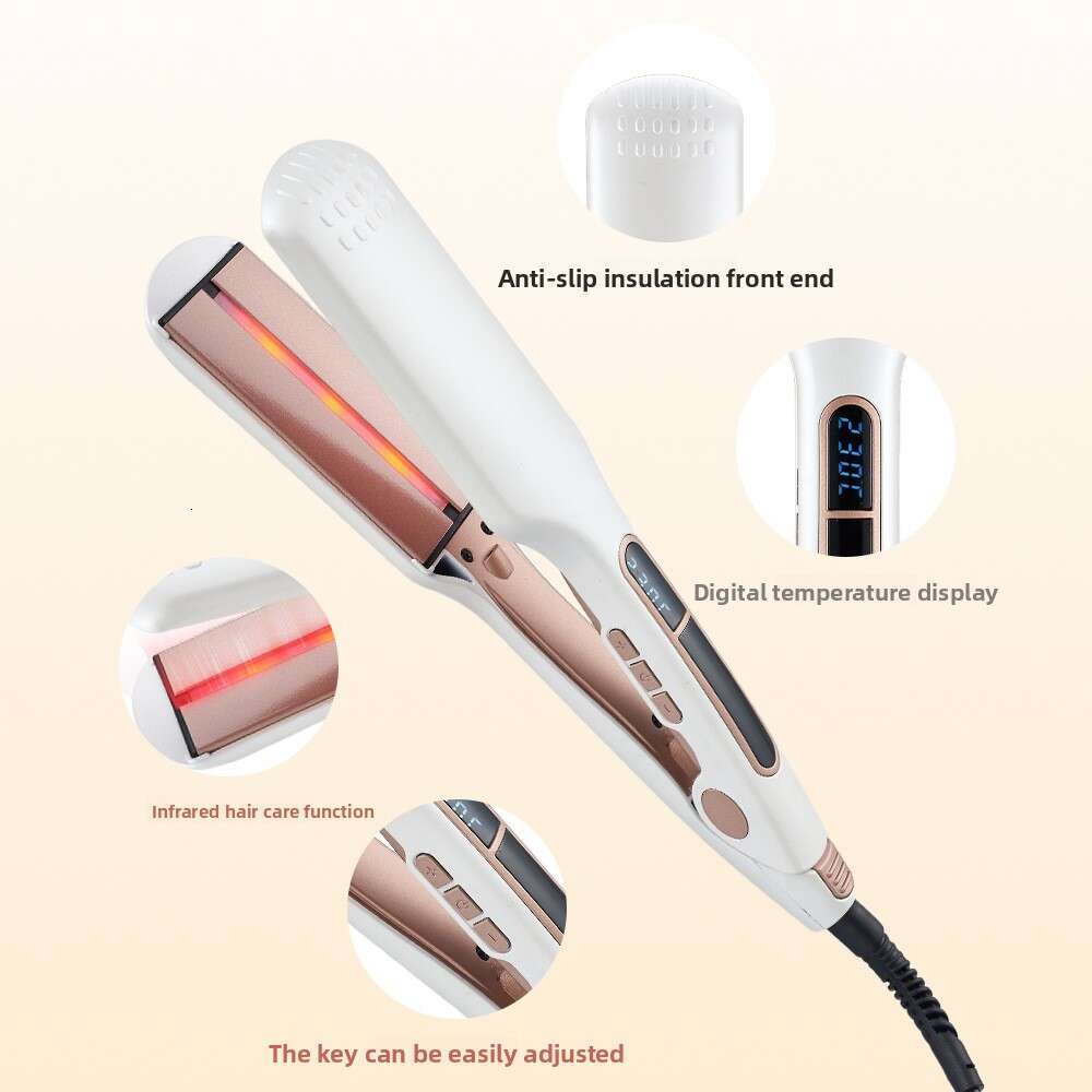 Electric CE Certified External Ceramic Multifunctional Curling Iron Straightening Plate Hair Straightener