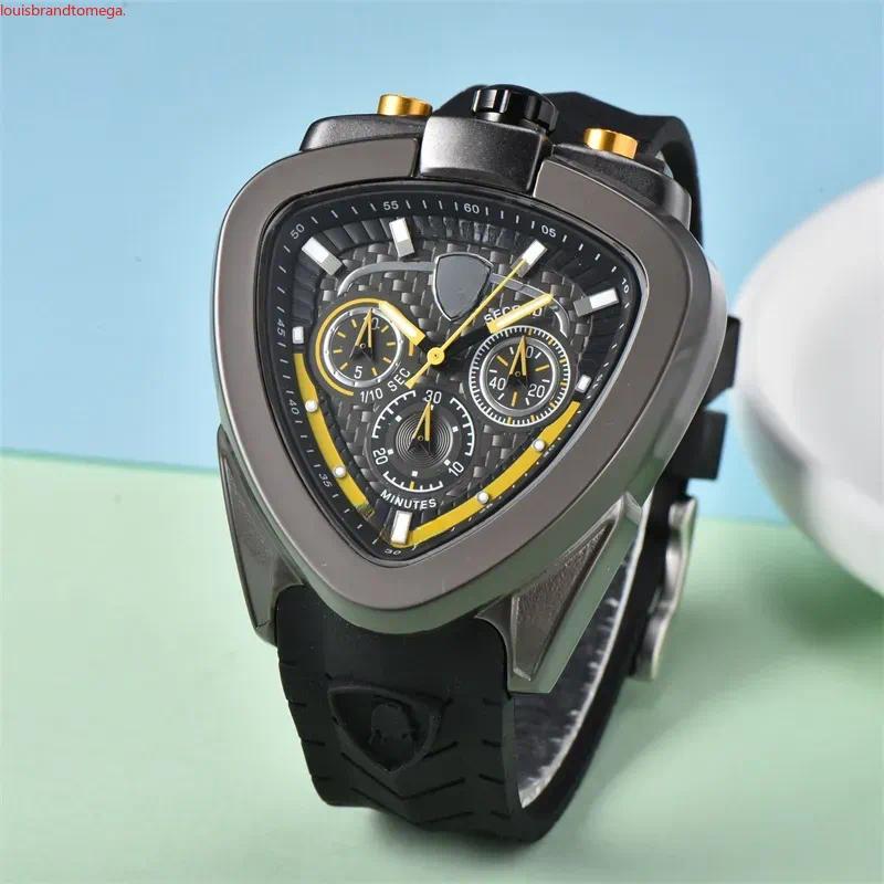 Stainless steel Wrist Watches for Men 2025 New Mens Watches Lamborghini All Dial Work quartz Watchs Top Luxury Brand Clock Men Fashion Rubber watchband 001