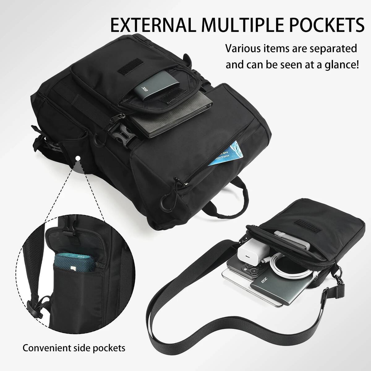 Tigernu New Multifunctional Backpack Fashion School college For 14inch Laptop With Removable Small Shoulder Bags high-quality