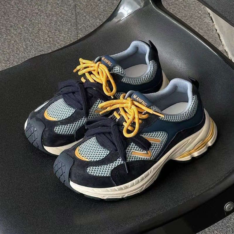 2025 Summer and Autumn Lace-Up Casual Low-Top Running Shoes Versatile Breathable Campus Scrubbed Dirty Sneakers for Women