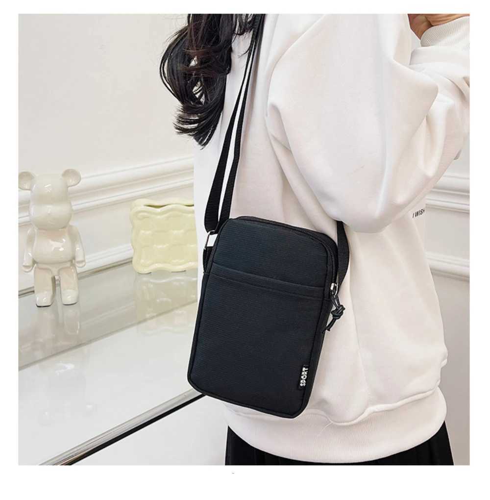 Large-Screen Fashionable Mobile Phone Bag Fabric Vertical Neck Hanging Crossbody Bag Portable Coin Purse Y250819