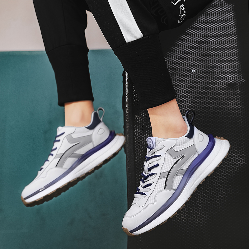 Light luxury men's shoes for spring and autumn 2024 new trend versatile popcorn lightweight sports leisure running shoes for men and women