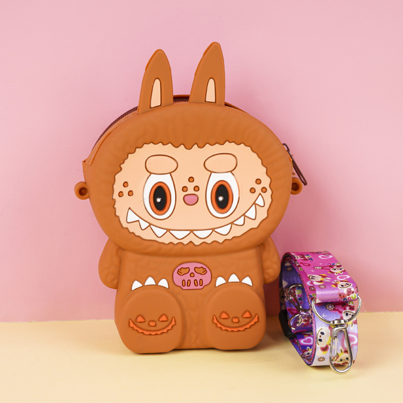 Free Shipping Designer Luxury Women's Labubu Children's Silicone Bag Cute Creative Versatile Coin Purse Cartoon Ins Style Fashion Trendy Cro