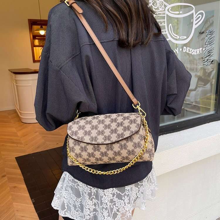 Designer Super Popular Small Shoulder Bags for Women 2025 Light Luxury Single Crossbody Classic Monogram Chain Bag
