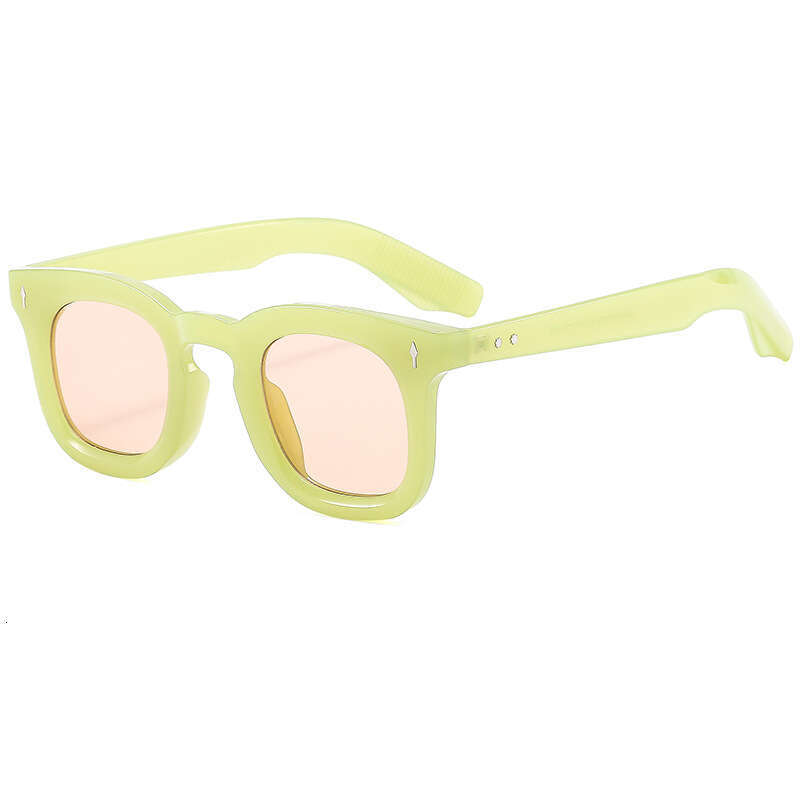 Men's Square Leopard Print Frame Travel Fashion Glasses Rivet New Style Designer Women's Sunglasses