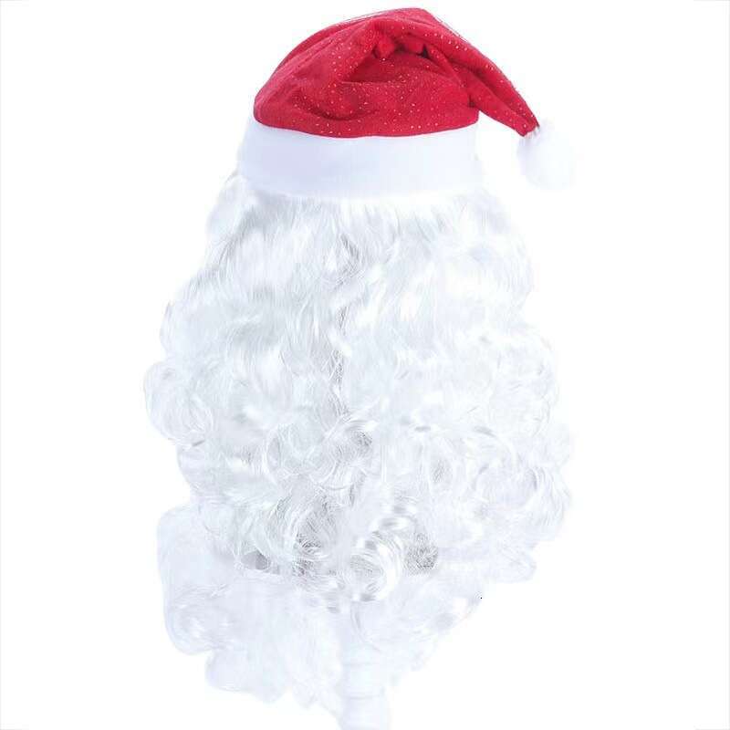 Santa Claus Beard Long Curly Christmas Gift Costume Synthetic Hair Wig B5