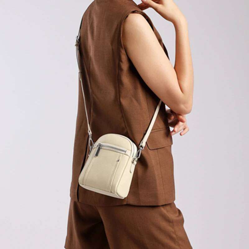 Hifashion 100% Genuine Leather Mini Crossbody Bags For Women 2025 Trend Designer Functional Shoulder Purses Girls Phone Handbags