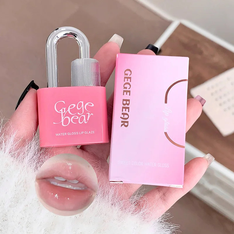 Gege Bear Lockheart Sweet Color WaterGloss Lip GlossVibrant Colors Easy to Apply with NonLongLasting Hydration 250809