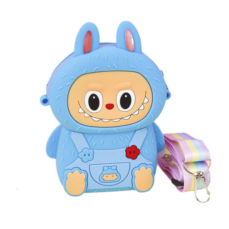 Free Shipping Designer Luxury Women's Labubu Children's Silicone Bag Cute Creative Versatile Coin Purse Cartoon Ins Style Fashion Trendy Cro