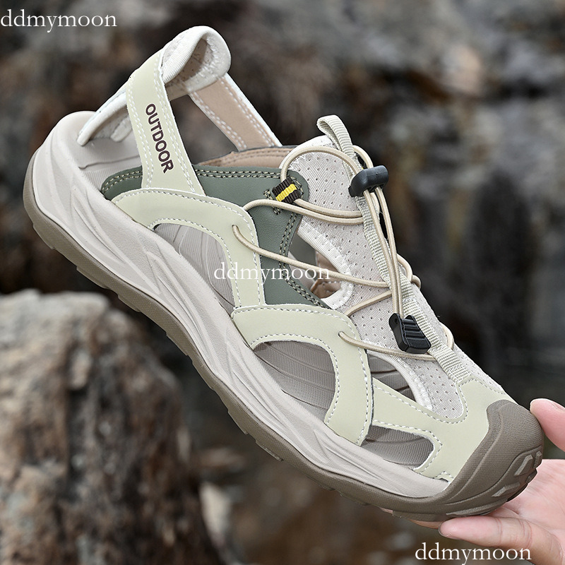 Men's Sandals 2025 New Summer Outdoor Sports Hiking Non-Slip Soft Sole Breathable Closed-Toe Casual Beach Shoes ddmymoon
