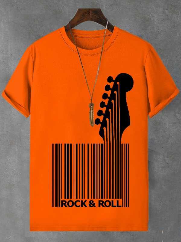 Summer New ROCK ROLL T-shirt Mens Sports T Shirts Guitar 3D Printed Short-sleeved Casual Oversized T-shirt Street Clothing Y250819