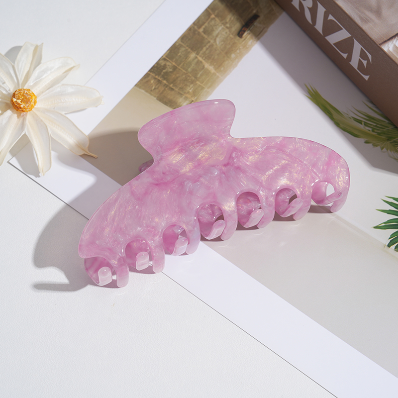 Korean-style hairpin women's acrylic hairpin for gripping the back of the head. Ladies' ponytail hairpin with shark clip.