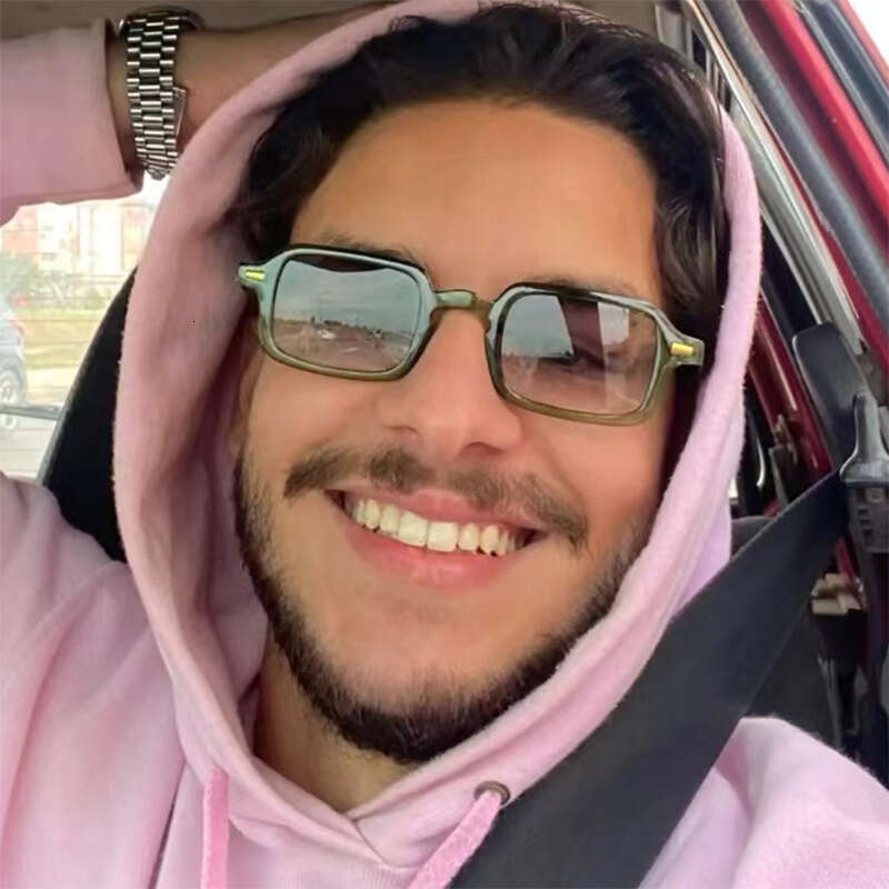 Fashion Trend Leopard Print Designer Women No-Makeup Look Square Decorative Sunglasses Outdoor Sun Protection Glasses for Men