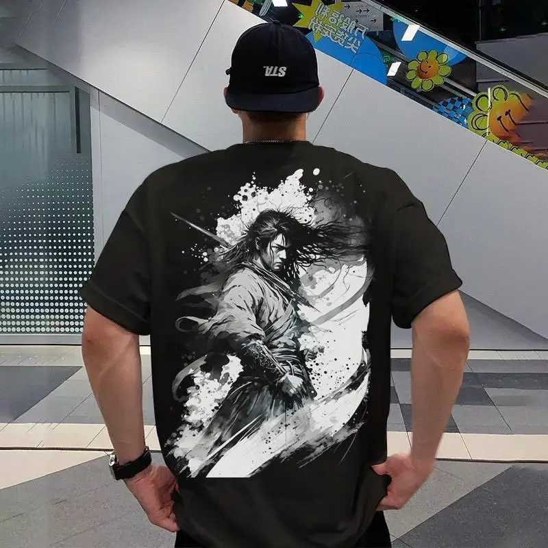 2024 T-Shirts For Men 3d Japanese Samurai Printed Male Clothing Street Harajuku Tops Daily Casual Short Sleeved Oversized Tees Y250819
